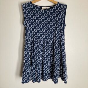 Anthropologie Mini Dress in Navy and White Pattern Size XS
